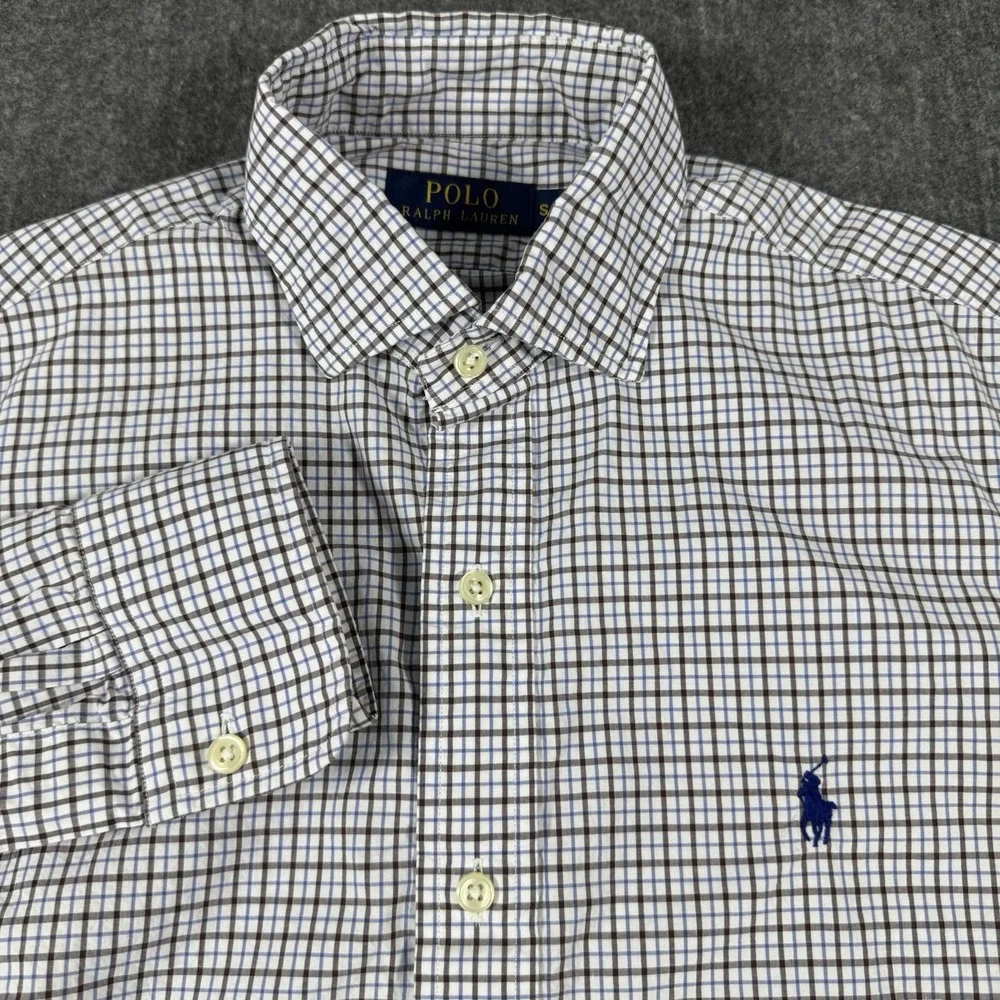Polo Ralph Lauren Men's Small Plaid Check Long Sleeve Button Down Shirt